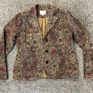 Erin London Multicolor Paisley Blazer